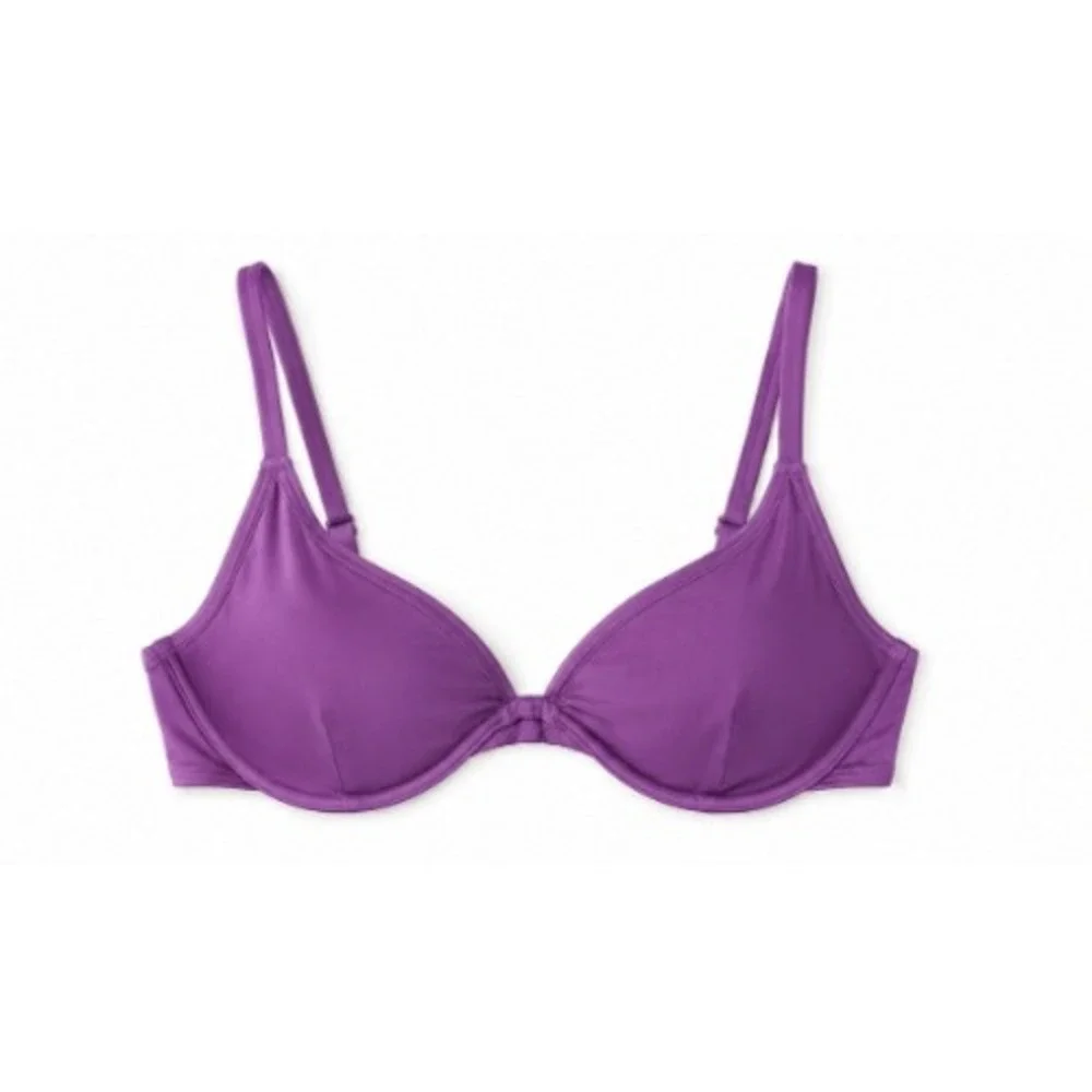 Kulani Kinis Women's Sugar Plum Underwire Triangle D Cup Bikini Top Size XXL NWT